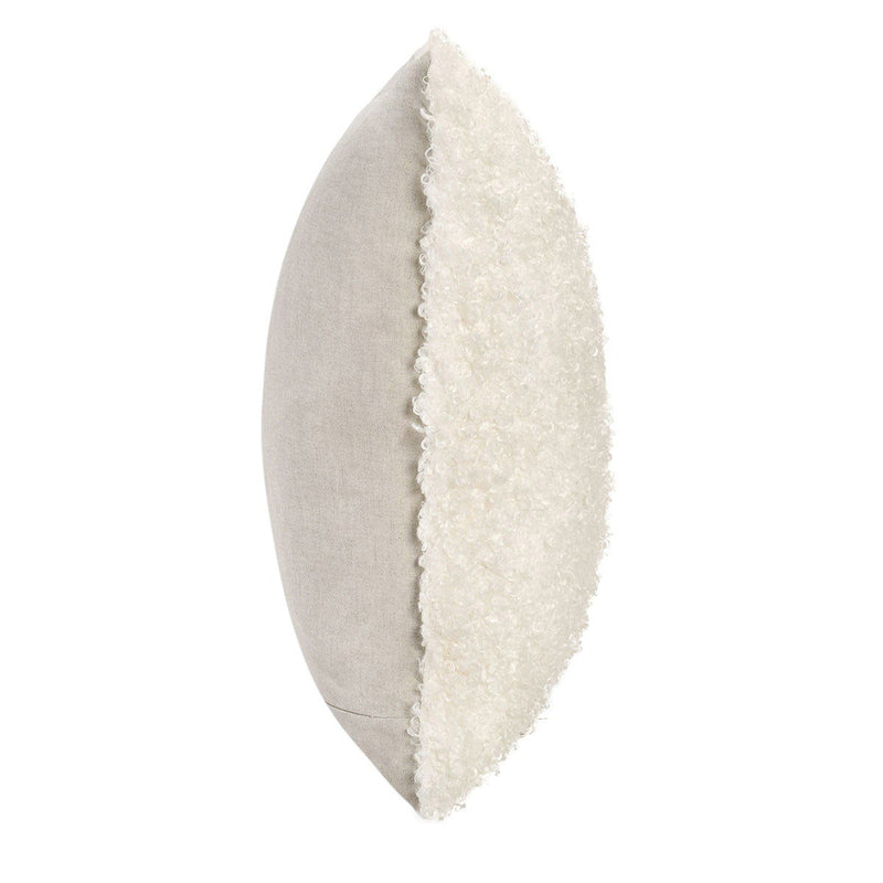 Ivory Carters 22x22 inch accent pillow by Classic Home, featuring soft fabric and decorative design for home decor.