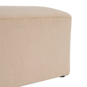 Long Plush Ottoman, Simple Footstool And Seat For Home Use - Almond - R&R Furniture Gallery (Fountain Valley, CA)