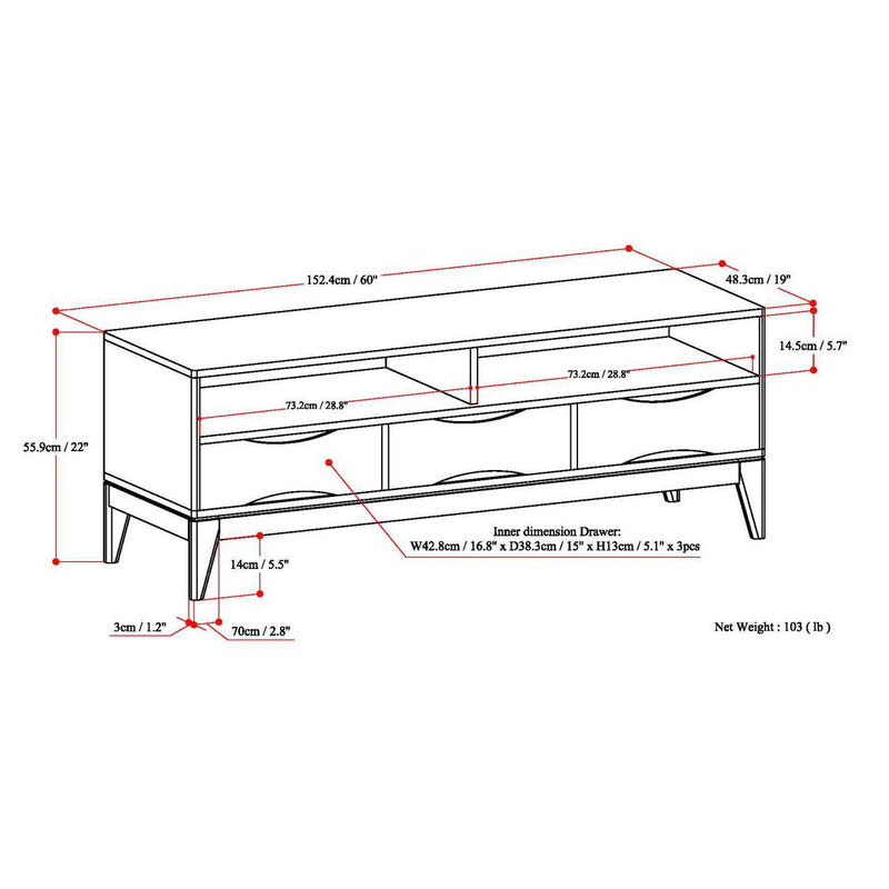 Harper - Handcrafted TV Media Stand - R&R Furniture Gallery (Fountain Valley, CA)