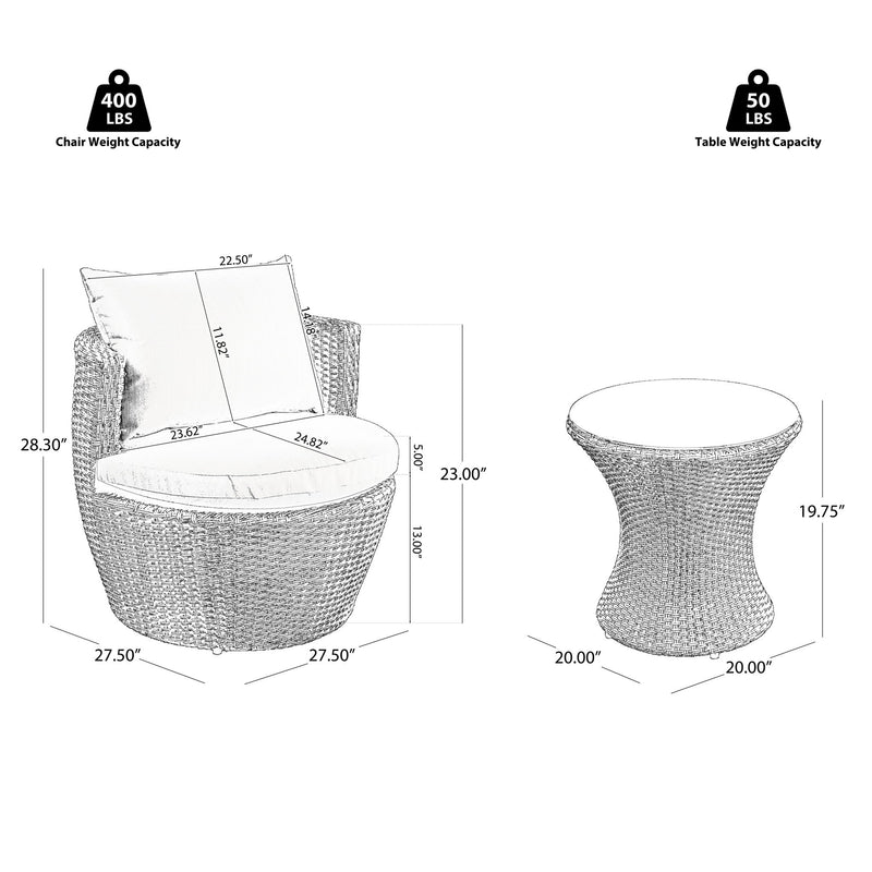 Kono - Chat Set Outdoor Furniture - R&R Furniture Gallery (Fountain Valley, CA)