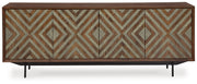 Dreggan - Accent Cabinet - Brown / Gold Finish - R&R Furniture Gallery (Fountain Valley, CA)
