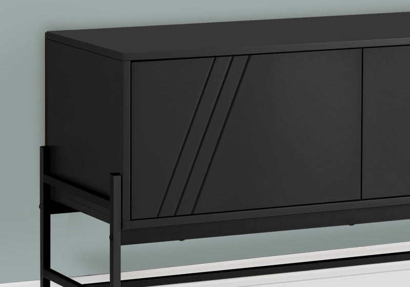 TV Stand, Modern Design Console, Media Entertainment Center, Storage Cabinet, Contemporary & Modern - Black - R&R Furniture Gallery (Fountain Valley, CA)