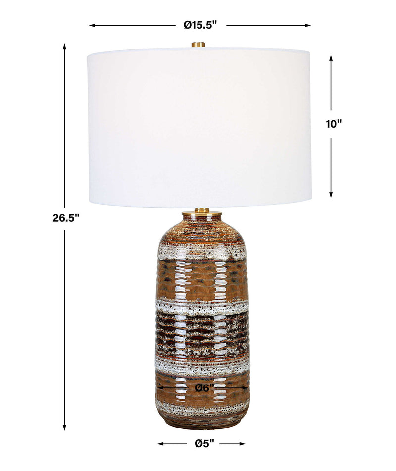 Roan - Artisian Table Lamp - Dark Brown