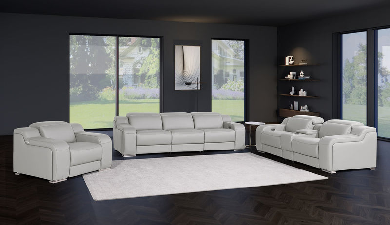 1116 - 7-Piece Modular Power Reclining Sofa, Loveseat & Chair Set In With 5 Power Recliners & Power Headrests