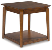 Trenmour - Square End Table - Medium Brown - R&R Furniture Gallery (Fountain Valley, CA)