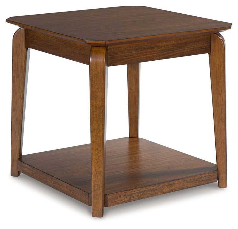 Trenmour - Square End Table - Medium Brown - R&R Furniture Gallery (Fountain Valley, CA)