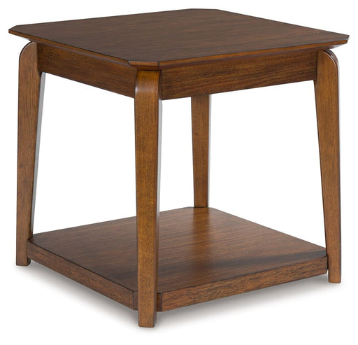 Trenmour - Square End Table - Medium Brown - R&R Furniture Gallery (Fountain Valley, CA)