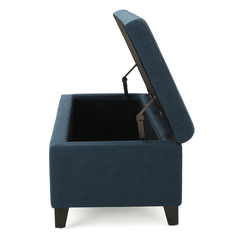 Upholstered Storage Ottoman Bench, Foot Rest For Bedroom - R&R Furniture Gallery (Fountain Valley, CA)