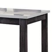 Yelena - Counter Height Table With Marble Top - Marble Top & Weathered Espresso - R&R Furniture Gallery (Fountain Valley, CA)