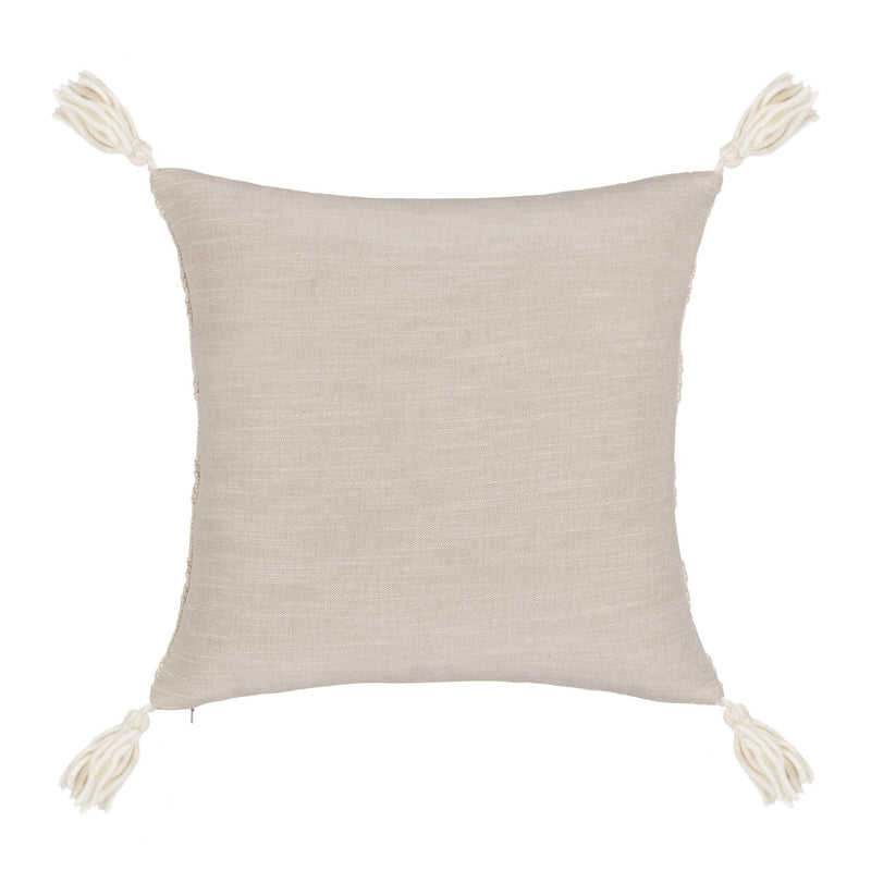 York - 26" x 26" Pillow - Natural / Ivory