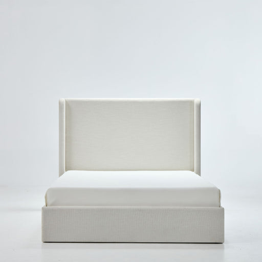 Carmen - Minimalist Upholstered Wingback Bed Frame With High Headboard - R&R Furniture Gallery (Fountain Valley, CA)