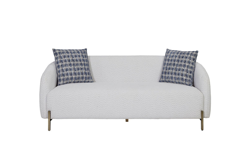 Rounded Sofa - White - R&R Furniture Gallery (Fountain Valley, CA)