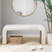 Modern Contemporary Boucle Waterfall Bench - R&R Furniture Gallery (Fountain Valley, CA)