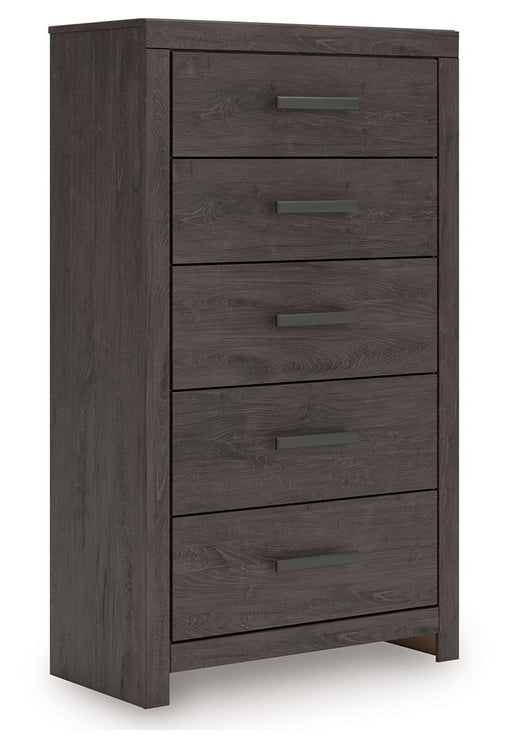 Prendonea - Five Drawer Chest - Charcoal - R&R Furniture Gallery (Fountain Valley, CA)