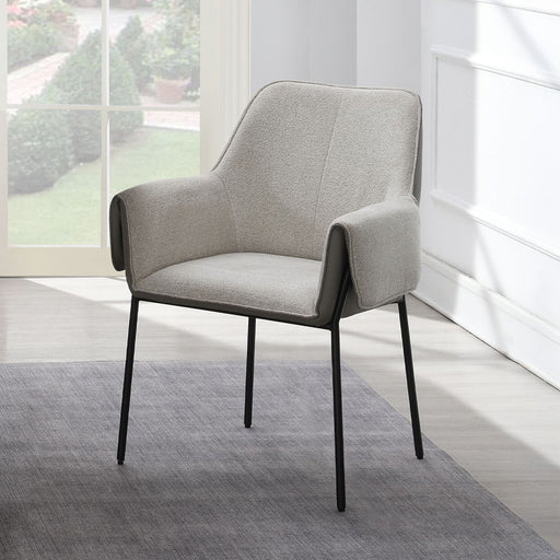Jirina - Arm Chair (Set of 2) - Beige Chenille - R&R Furniture Gallery (Fountain Valley, CA)