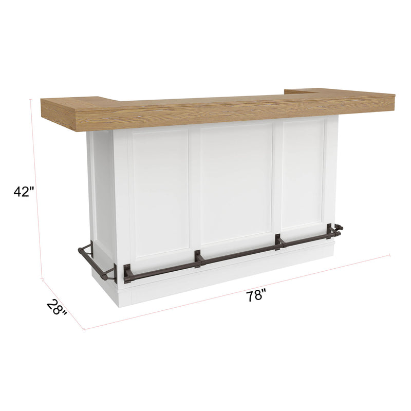 Americana Modern Dining - Bar With Quartz Insert - Cotton