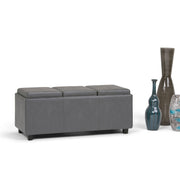 Avalon - Upholstered Storage Ottoman - R&R Furniture Gallery (Fountain Valley, CA)