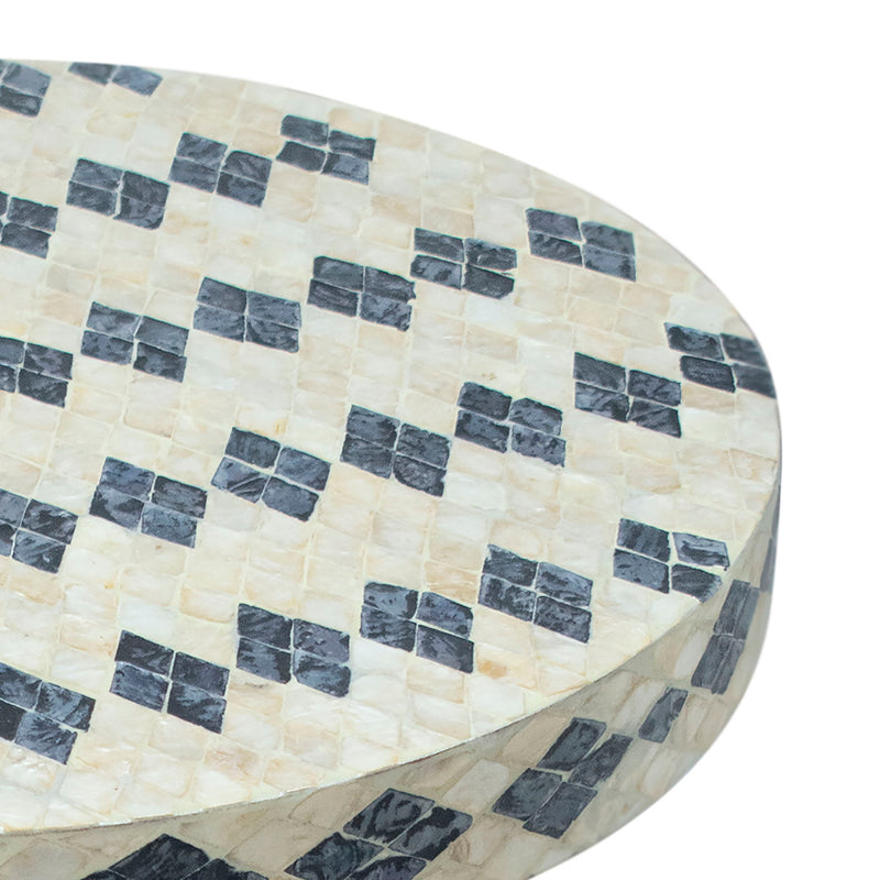 Halio - Checkered Shell Side Table - R&R Furniture Gallery (Fountain Valley, CA)