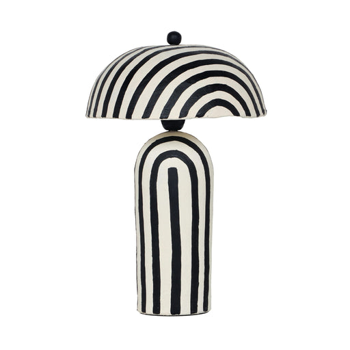 Maiori - Striped Papier Mache Table Lamp - R&R Furniture Gallery (Fountain Valley, CA)
