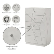 Esther - Chest - White / Silver - R&R Furniture Gallery (Fountain Valley, CA)