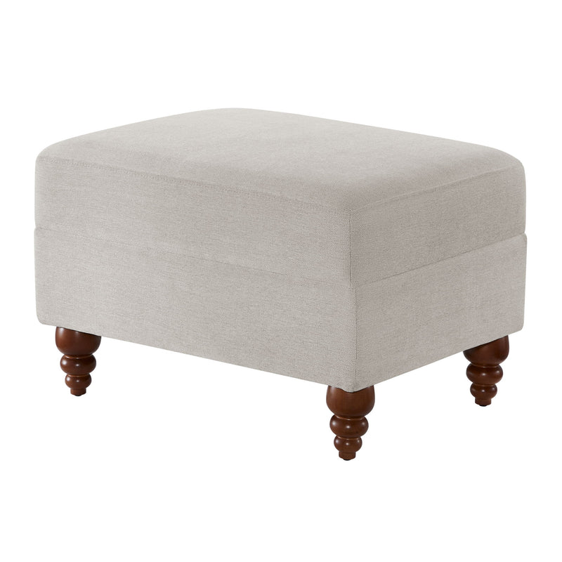 Candor - Ottoman Upholstered Footrest - Beige / Gray - R&R Furniture Gallery (Fountain Valley, CA)