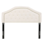 Noble House Kaarina contemporary tufted fabric headboard with a stylish, upholstered design and modern tufted details.