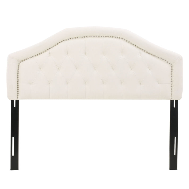 Noble House Kaarina contemporary tufted fabric headboard with a stylish, upholstered design and modern tufted details.