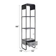 Raziela - TV Stand Side Pier - Concrete Gray & Black - R&R Furniture Gallery (Fountain Valley, CA)