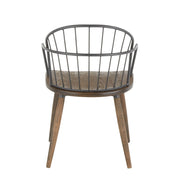 Lumi Source Riley farmhouse office chair set featuring rustic wooden frames and comfortable upholstered seats.