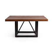 Classic Home Messina dining table in brown and black wood finish, showcasing a sturdy rectangular design and modern style.