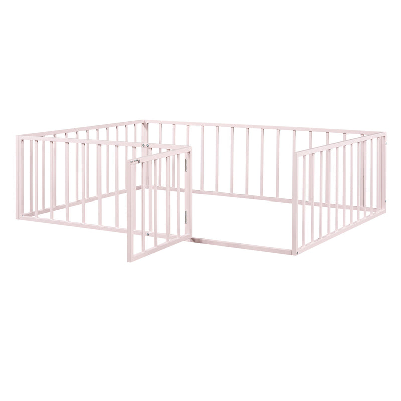 Metal Floor Bed Frame With Fence And Door - R&R Furniture Gallery (Fountain Valley, CA)