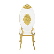 Fallon - Side Chair (Set of 2) - White Velvet & Mirrored Gold - R&R Furniture Gallery (Fountain Valley, CA)