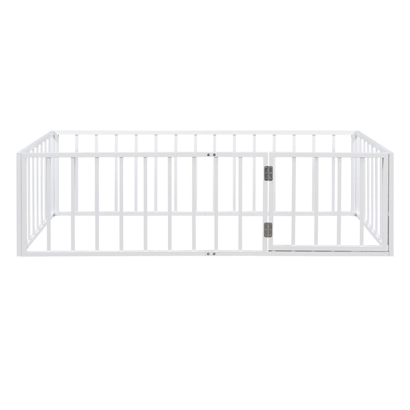 Metal Floor Bed Frame With Fence And Door - R&R Furniture Gallery (Fountain Valley, CA)