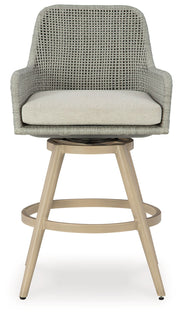 Seton Creek - Barstool With Cushion (Set of 2) - Beige / Gray - R&R Furniture Gallery (Fountain Valley, CA)