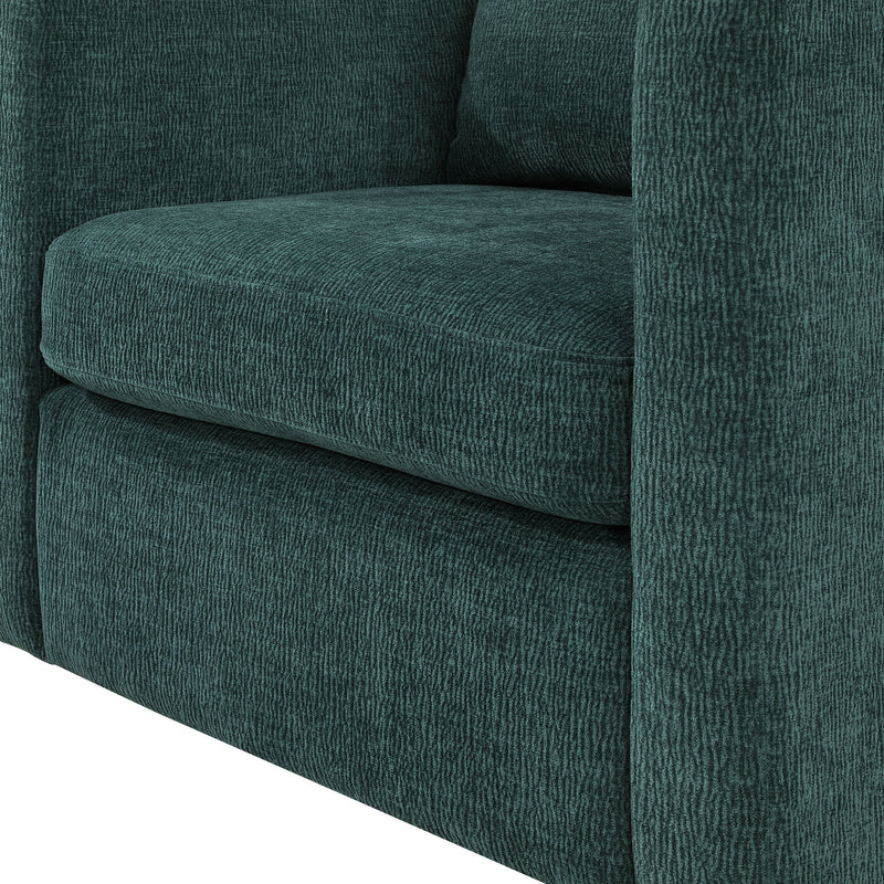 Sutton - Swivel Barrel Chair - Peacock - R&R Furniture Gallery (Fountain Valley, CA)