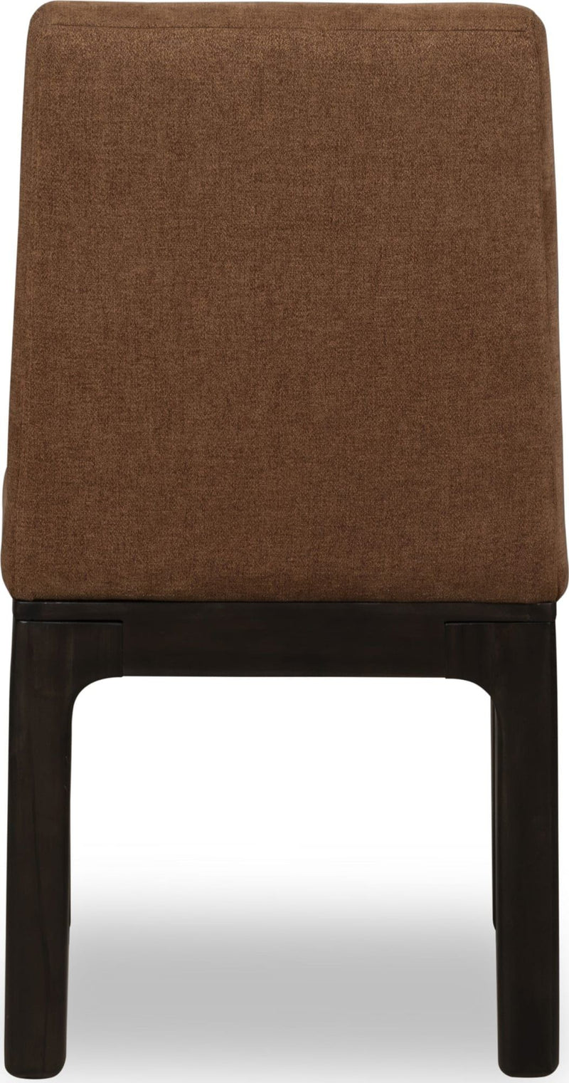 Zamba Chenille Upholstered Acacia Wood Dining Chair in Pineapple and Jaguar