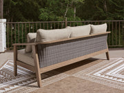 Harmony Headlands - Sofa With Cushion - Natural / Gray - R&R Furniture Gallery (Fountain Valley, CA)