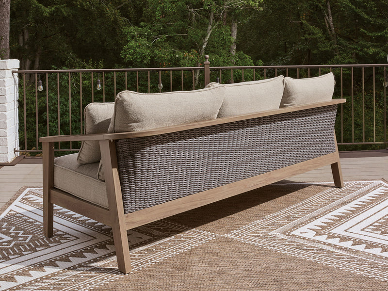 Harmony Headlands - Sofa With Cushion - Natural / Gray - R&R Furniture Gallery (Fountain Valley, CA)