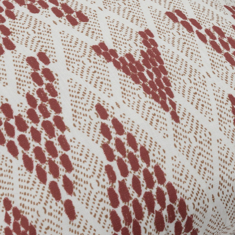 Terranea - Indoor/Outdoor Sanibel Pillow - Natural/Clay Red