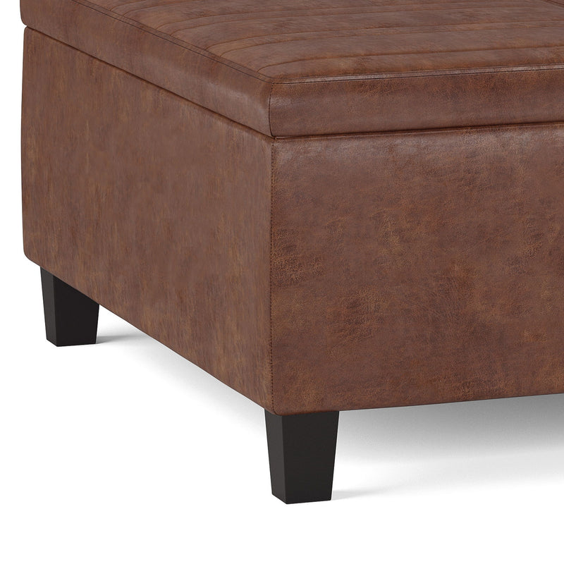 Ellis - Coffee Table Storage Ottoman Contemporary Design - R&R Furniture Gallery (Fountain Valley, CA)