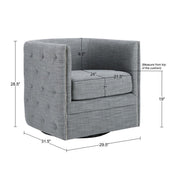 Capstone - Swivel Barrel Chair With Nailhead Accents And Button Tufting - R&R Furniture Gallery (Fountain Valley, CA)