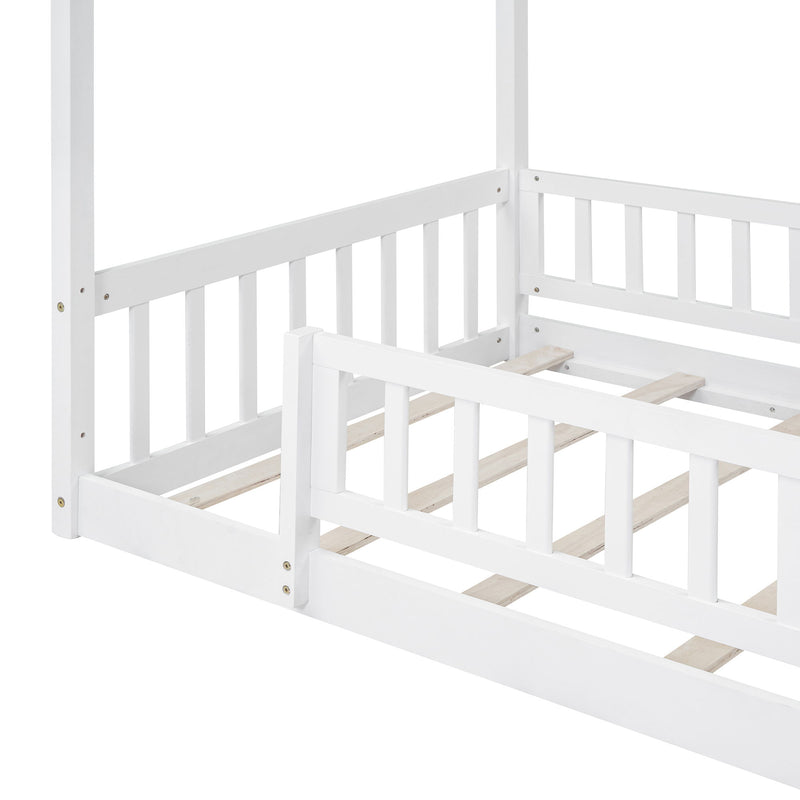 Bed House Bed Frame With Fence - R&R Furniture Gallery (Fountain Valley, CA)