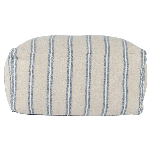 Poufs - Delgada Pouf - Natural / Blue - R&R Furniture Gallery (Fountain Valley, CA)