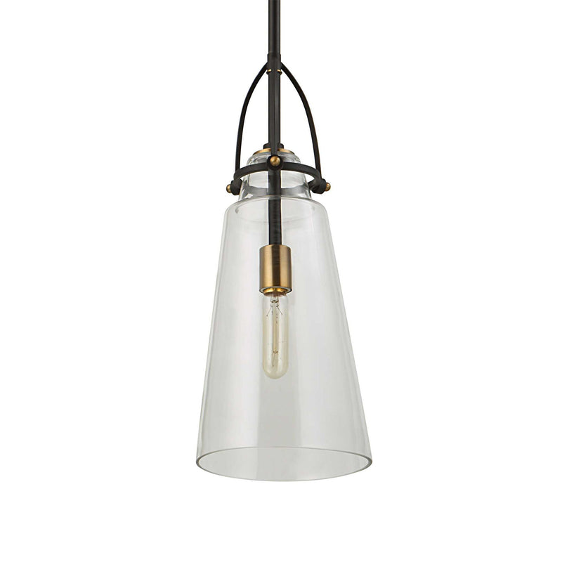 White Saugus Industrial 1 Light Pendant by Uttermost, showcasing modern pendant lighting with a sleek design and metal finish.