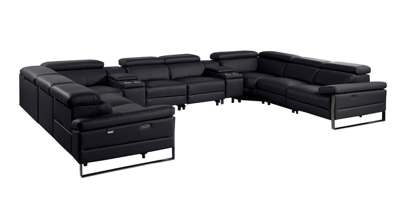 1246 - 10-Piece U-Shaped Modular Power Reclining Sectional With 4 Power Recliners And Power Headrests - R&R Furniture Gallery (Fountain Valley, CA)