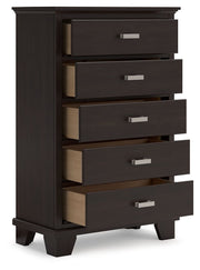 Covetown - Five Drawer Chest - Dark Brown - R&R Furniture Gallery (Fountain Valley, CA)