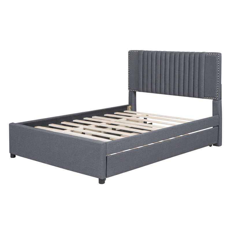 Upholstered Platform Bed With Drawers, Classic Headboard Design - R&R Furniture Gallery (Fountain Valley, CA)
