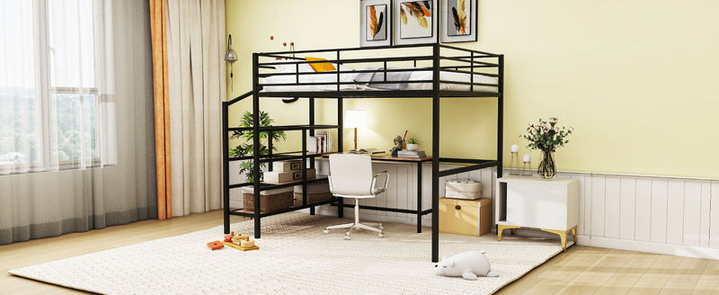 Loft Bed With Desk And Lateral Storage Ladder - R&R Furniture Gallery (Fountain Valley, CA)