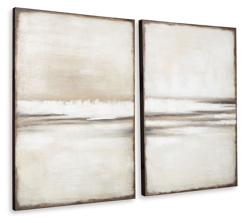 Brockdunn - Wall Art Set (Set of 2) - Tan / Brown - R&R Furniture Gallery (Fountain Valley, CA)