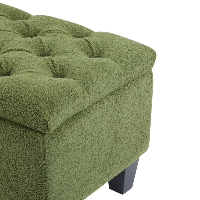 Ottoman Bench & Storage - Green - R&R Furniture Gallery (Fountain Valley, CA)